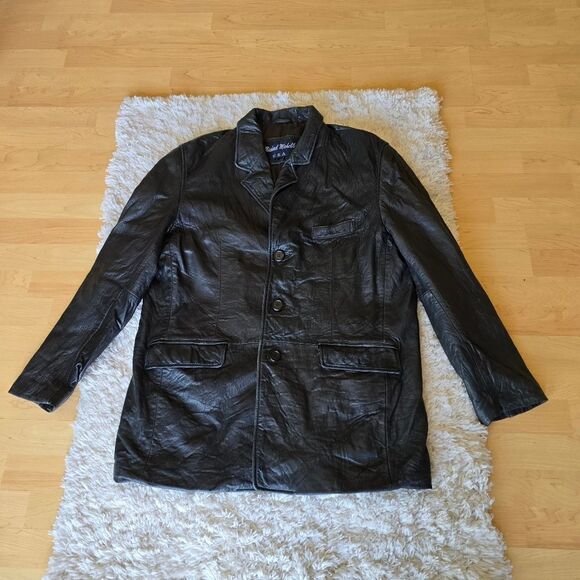 MICHAEL MICHELLE Mens Genuine Leather Jacket Size Large Soft Leather Size Large - Picture 2 of 9